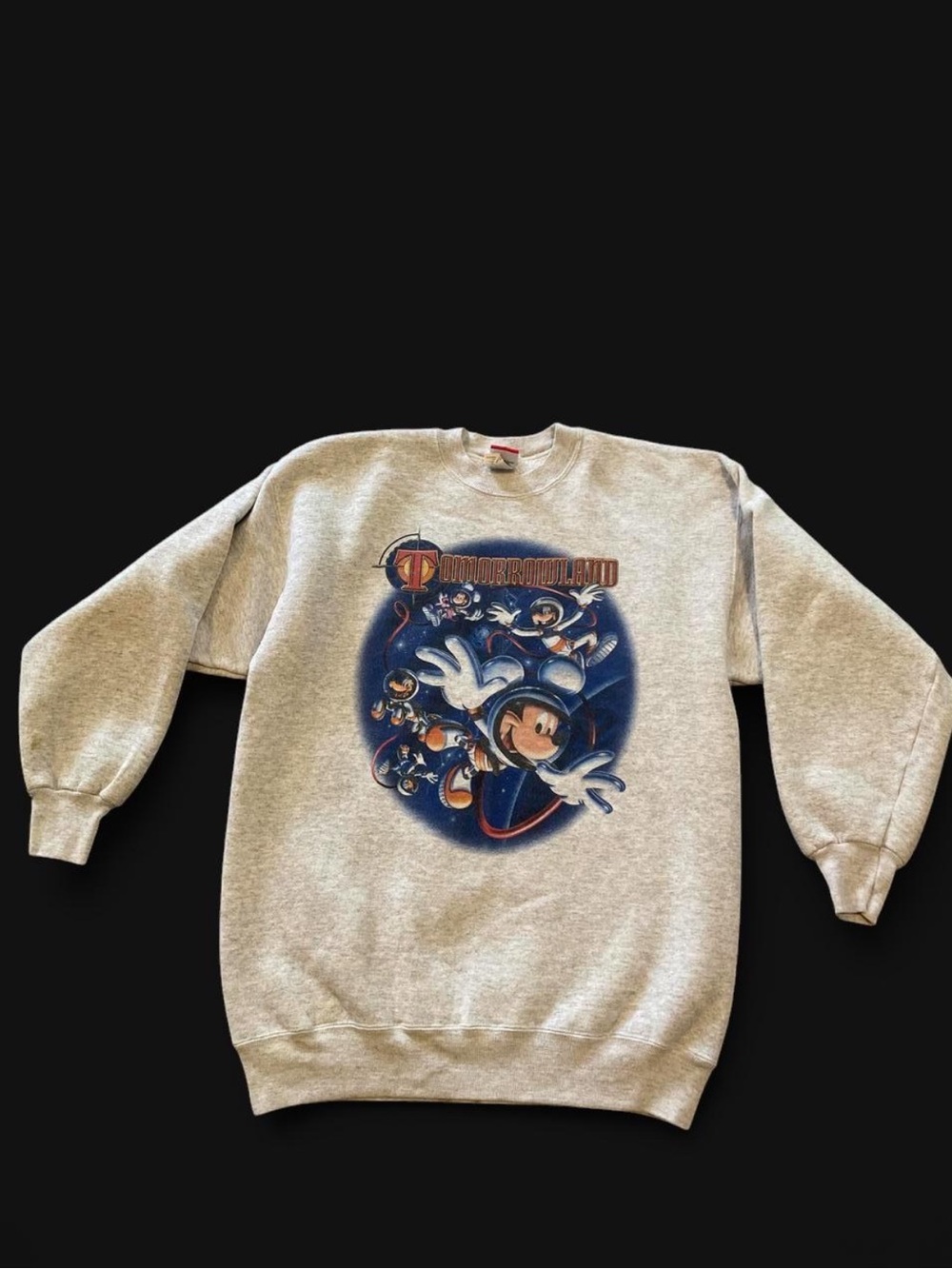 Disney Tomorrowland Mickey Graphic Crewneck Sweatshirt - Gray